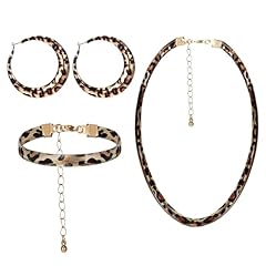 Leopard necklace earrings for sale  Delivered anywhere in UK