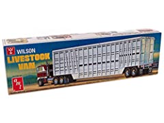 AMT Wilson Livestock Van Trailer 1:25 Scale Model Kit, used for sale  Delivered anywhere in USA 