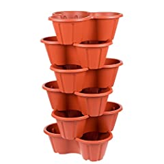 Invero Set of 6 Trio Strawberry Planter Stacking Section for sale  Delivered anywhere in UK