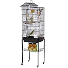 Yaheetech Bird Cage Large Roof Top Budgie Cage Metal for sale  Delivered anywhere in UK