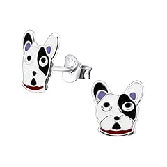 Bulldog earrings black for sale  Delivered anywhere in UK