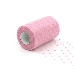 Tulle pois rosa usato  Spedito ovunque in Italia 
