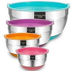 Mixing Bowls with Airtight Lids, 4 Piece Stainless for sale  Delivered anywhere in Canada