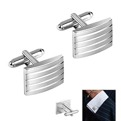 Pcs striped cufflinks for sale  Delivered anywhere in UK