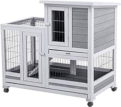 UNIONLINE Rabbit Hutch Indoor 92cm Upgraded Wooden for sale  Delivered anywhere in UK