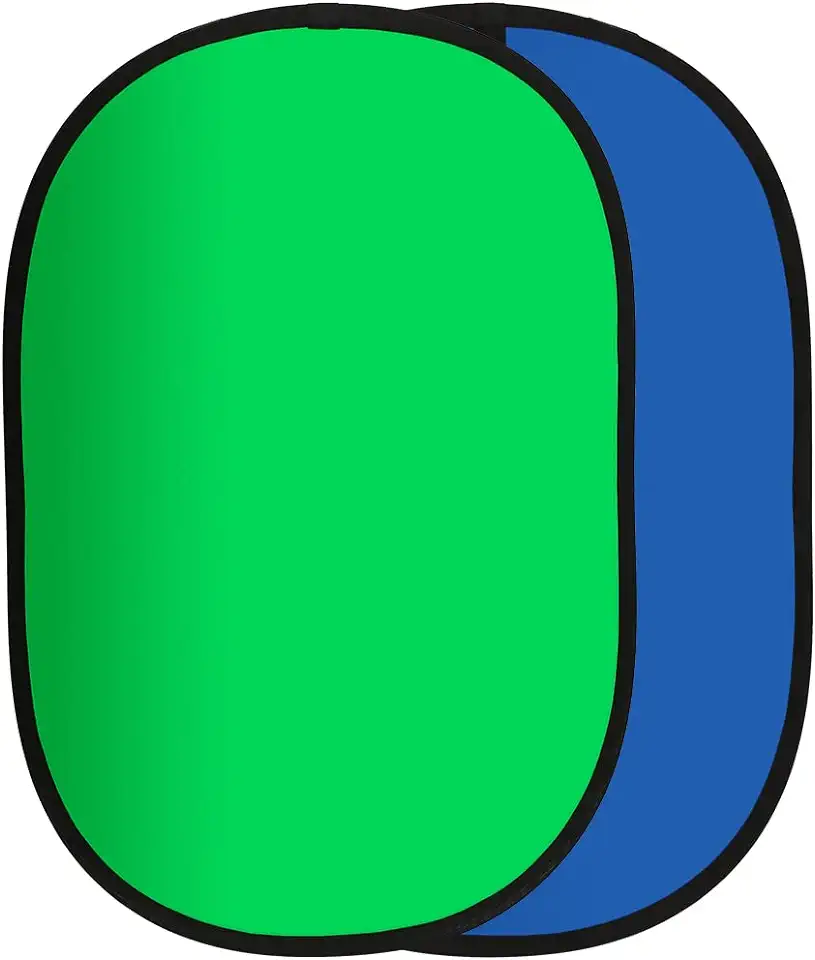 Rollei 28197 opvouwbare achtergrond / green screen compact. 2 gekleurde achtergrond in groen en blauw voor optimaal vrijstellen van personen, gebruikt tweedehands  