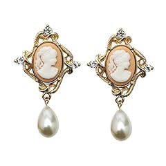 Gold tone cameo for sale  Delivered anywhere in USA 