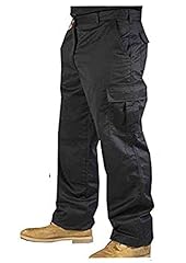 Used, Mens Cargo Combat Work Black Navy Trousers Sizes 28"- for sale  Delivered anywhere in UK