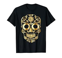 Shirt teschio oro usato  Spedito ovunque in Italia 