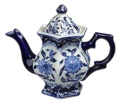 Teapot blue white for sale  Delivered anywhere in USA 