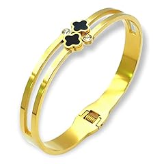 Dainty clover bangle for sale  Delivered anywhere in USA 