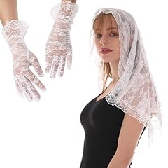 Samheng white mantilla for sale  Delivered anywhere in UK