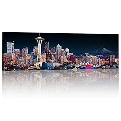 Colorful seattle skyline for sale  Delivered anywhere in USA 
