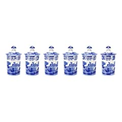 Spode Blue Italian Spice Jar, Set of 6 for sale  Delivered anywhere in Canada