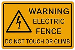 Warning electric fence for sale  Delivered anywhere in USA 