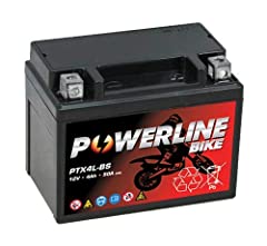 PTX4L-BS Powerline Factory Sealed Motorcycle Battery, used for sale  Delivered anywhere in UK