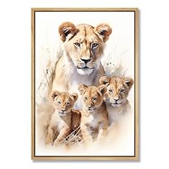 Watercolor animal lion for sale  Delivered anywhere in UK