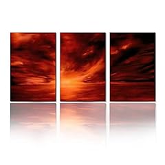 Wall Art Original Oil Painting of a fiery red cloud for sale  Delivered anywhere in Canada