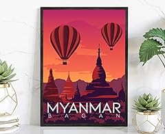 Myanmar travel poster for sale  Delivered anywhere in USA 