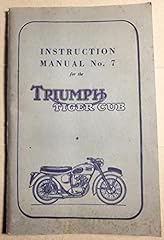 Instruction manual triumph for sale  Delivered anywhere in UK