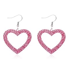 Heart earrings dangle for sale  Delivered anywhere in USA 