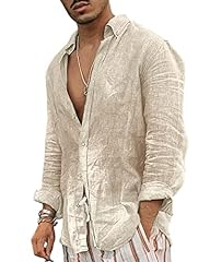 Hakjay linen shirts for sale  Delivered anywhere in USA 