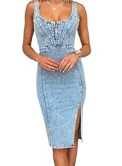 Utcoco denim dress for sale  Delivered anywhere in USA 