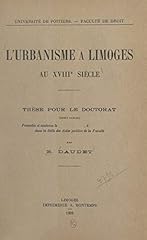 Urbanisme limoges xviiie d'occasion  Livré partout en France