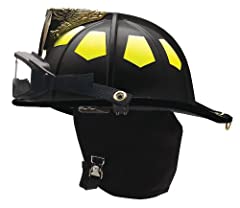 Fire Helmet, Black, Traditional for sale  Delivered anywhere in USA 