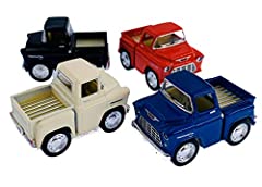 KinsFun Set of 4 die-cast Chevy Stepside Pick-Up 2 for sale  Delivered anywhere in Canada