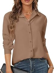 Brown button shirt for sale  Delivered anywhere in USA 