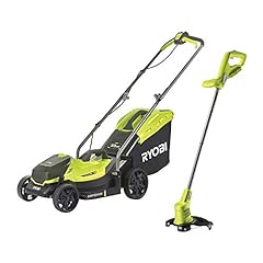Ryobi 18V ONE+ Cordless Lawnmower and Grass Trimmer for sale  Delivered anywhere in UK