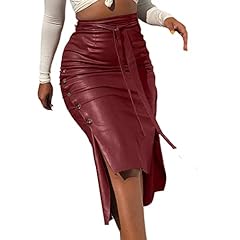 Women leather skirts for sale  Delivered anywhere in UK