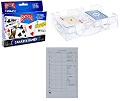 Canasta Cards with Point Values, Tray and Score Pads for sale  Delivered anywhere in Canada