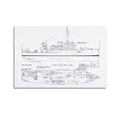 Vintage battleship poster for sale  Delivered anywhere in UK
