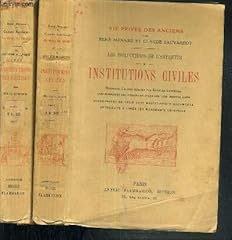 Institutions antiquite tomes d'occasion  Livré partout en France
