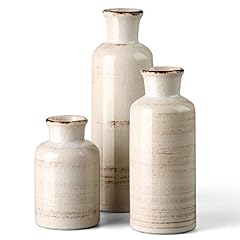 CwlwGO- Ceramic Rustic White Vase for Home Decor, Set for sale  Delivered anywhere in Canada