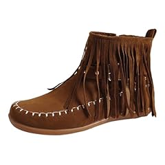 Women fringe moccasin for sale  Delivered anywhere in UK
