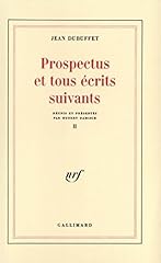 Prospectus écrits suivants d'occasion  Livré partout en France