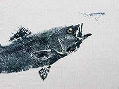 Striped bass gyotaku for sale  Delivered anywhere in USA 