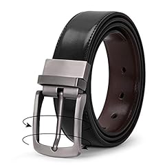 JASGOOD Men’s Leather Reversible Belt Black Brown Reverse for sale  Delivered anywhere in Canada