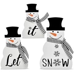 Christmas snowman wooden for sale  Delivered anywhere in USA 