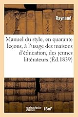 Manuel style leçons d'occasion  Livré partout en France