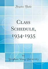 Class schedule 1934 usato  Spedito ovunque in Italia 