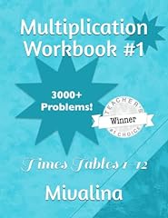 Multiplication workbook tables usato  Spedito ovunque in Italia 