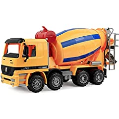 14" Oversized Cement Mixer Truck Friction Powered Big, used for sale  Delivered anywhere in USA 