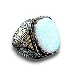Mens silver opal for sale  Delivered anywhere in USA 