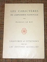 Caracteres imprimerie national d'occasion  Livré partout en France