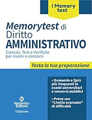 Memorytest diritto amministrat usato  Spedito ovunque in Italia 