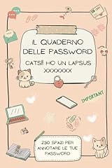 Quaderno delle password. usato  Spedito ovunque in Italia 